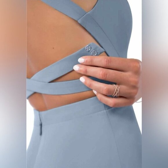 Azazie, Women's Clarice A-Line High Neck Chiffon Floor-Length Dress. Size: A2. - Picture 9 of 11